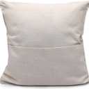 CALCA 10 Pack Pocket Pillow Cases Cover 17.72"x17.72" Sublimation Blanks Linen Pocket Pillowcase Cushion Covers for Heat Transfer DIY
