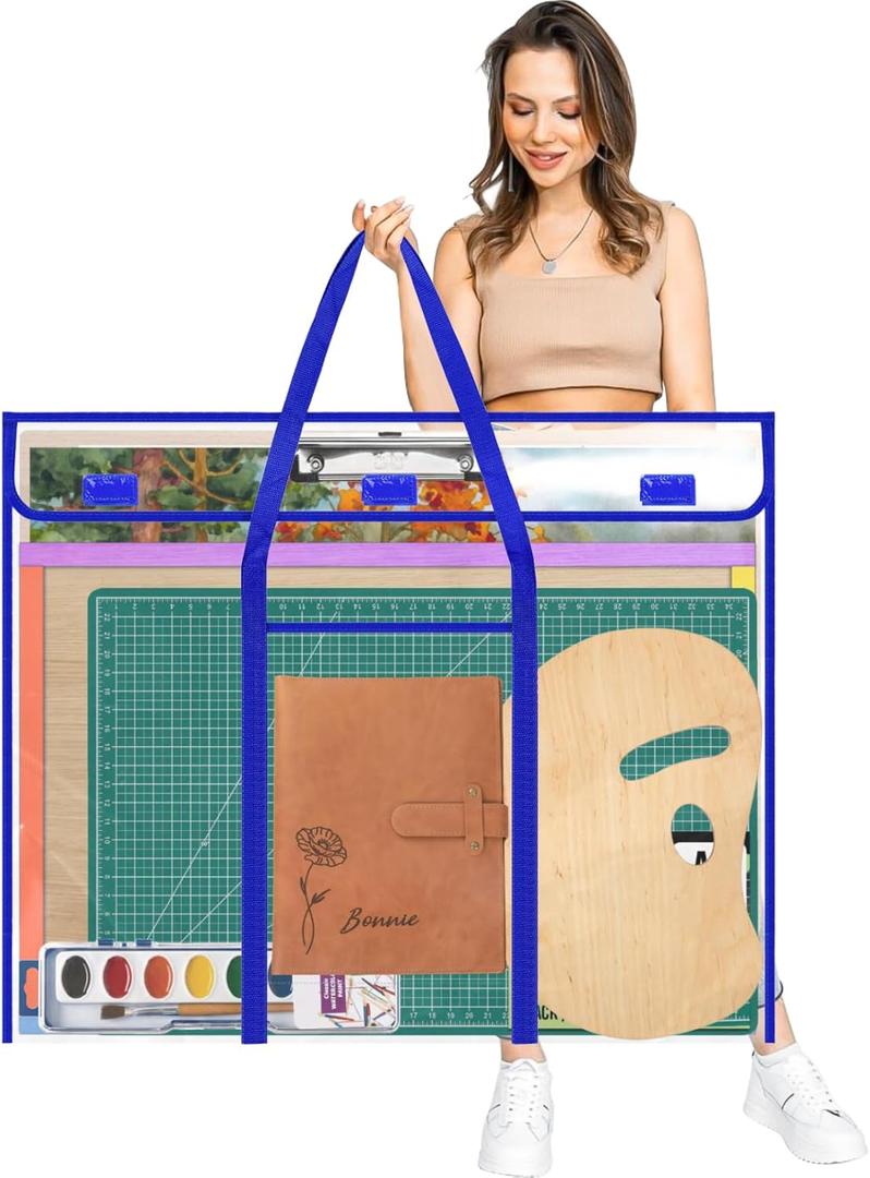 ZKOO Bulletin Board Poster Storage, Extra-Large Storage Chart Bag 30" x 24", Bulletin Board Sheet Organization (30" X 24")