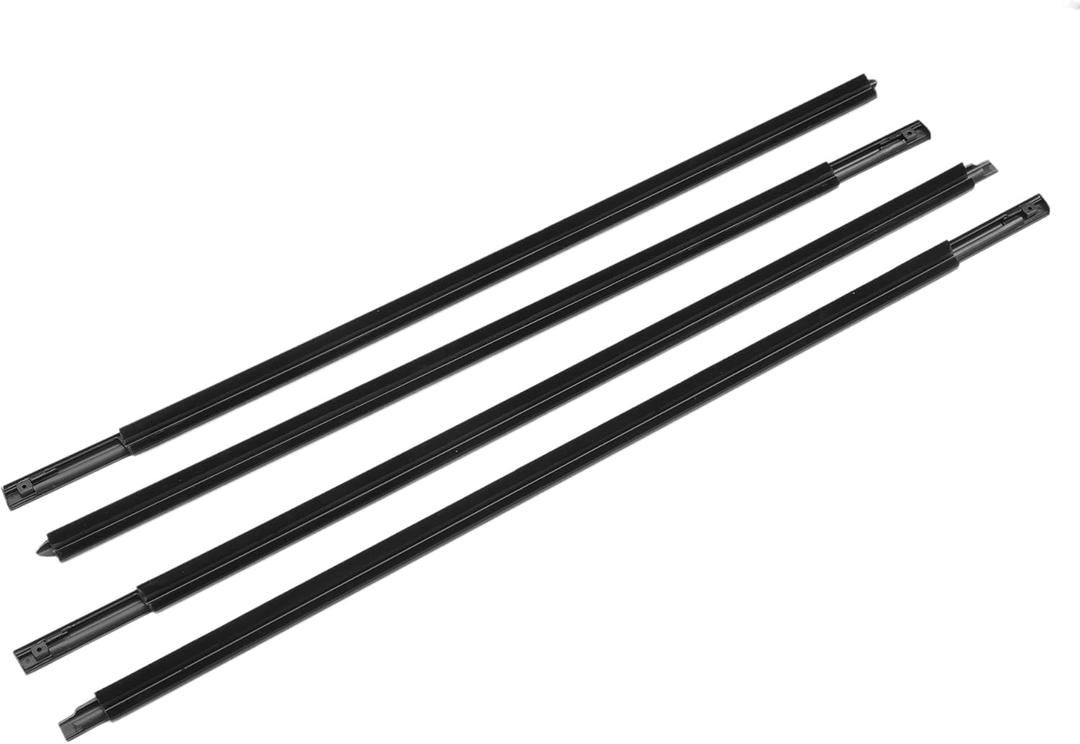X AUTOHAUX 4pcs Weatherstrip Window Trim Seal Belt Car Outside Window Seal Belt for Ram 1500 2500 3500 2011-2023 55112376AH 55112377AH 55372138AH 55372139AH Sweep Felt Trim