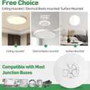 20 Inch Large LED Flush Mount Ceiling Light, 40W,4350LM, 3000K/4000K/6000K CCT Selectable,White Round Flat Panel Light Low Profile Ceiling Light Fitures for Hallway, Kitchen, Bedroom, Laundry(1PK)