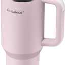 For Travel & Gym Never Drink from a Moldy Lid Again: 40oz Hygienic Tumbler, 100% Leakproof Lid & Removable Foldable Spout. Reinforced Base, Fits Cup Holders - Pink Sand