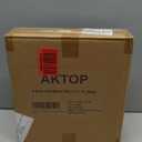 AKTOP Cork Board Bulletin Board 12x12, 1/2" Thick Felt Cork Board Tiles 6 Pack, Small Square Pin Board for Wall, Self Adhesive Corkboards with 60 Push Pin Wood Clips for School, Home & Office, Black