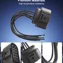 Headlight Pigtail Connector Fit for Kenw0rth T680, Halogen Headlamp Wiring Harness Connector 2 Pcs