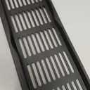 PATIKIL 31.5 x 3.2 Inch Door Air Vent Cover, Aluminum Grille Ventilation Cover Louvered with Mounting Screws for Cabinet Wardrobe Door, Black