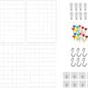 4 Pieces Mounted Photo Grid Wall Grid Decorative Panels, WWhite11.8 x15.7, for Living Room, Bedroom, Office, Study, Photo Memo Display Grid Panels