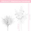 RoseCraft 10PCS Christmas Tree Decorations, Artificial Glitter Berry Stems Branches, for Christmas Tree Ornaments Picks Twigs Xmas Vase Filler Home Wedding Holiday Winter Decor. (White)