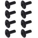 Black License Plate Screws for Lexus, Toyota, Honda, Phillips Machine Pan Head, Premium Rust-Proof Stainless Steel, M6-1.0 x 16 mm Bolt (8 Pack)
