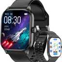 Smart Watch for Women Men, Smartwatches with Map and GPS, Heart Rate/SpO2/Sleep/Stress Monitor, 100+ Sports Fitness Watches, IP68 Waterproof Activity Tracker for Android/iOS Phone (Black, 1.96")