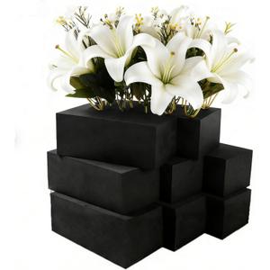 12 Piece Reusable Floral Foam Blocks, 9 x 3 x 3 Inch, Water Resistant, for Artificial Flower Arrangements, Outdoor Planters, Wedding Decor (12, 9 * 3 * 3)