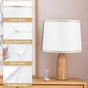 PATIKIL Lamp shades for Table Lamps 11.4" Top x 12.6" Bottom x 9.8" High Drum Lamp shades for Floor Lamps Medium Linen Lampshade Easy Assembly for Lamp Replacement, White