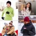 Geyoga 4 Pairs Women's Touchscreen Warm Winter Gloves Knit Thermal Glove with 3 Touch Screen Fingers for Women Cold Gifts