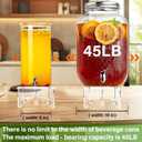 2Pcs Glass Drink Dispenser Stand, Acrylic Stands,Fit Max 8.7 Inch Diameter of Beverage Dispenser Holder, Water Dispenser Stand for Parties and Events, Plant Stands, Cake Stand