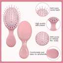 14 Pieces Mini Wet Hair Brush Bulk Small Pocket Hair Brush Set Travel Detangler Hair Brush Mini Soft Bristles Detangling Brush for Most Hair Type Wet Dry Hair, Multicolor