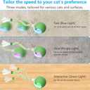 Interactive Cat Toys for Indoor Cats, Interactive Cat Ball Toy with Elastic Mesh Tail, Automatic Cat/Kitten Toys with Chirping & Motion Activate, Cat Toys for Bored Indoor (Green)