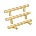 goldenwarm Pack of 15 Brushed Brass Cabinet Door Handles Pulls for Cabinet 5inch Gold Drawer Handles - LS201GD76 Kitchen Hardware Bathroom Door Pulls, 7,5 inch Overall Length