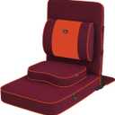 Friends Of Meditation Extra Large Meditation Chair | Floor Chair with Back Support | Yoga Chairs for Adults | Portable Folding Chair | Yoga Chair with Cushion & Meditation Block | Maroon | 24x22 in