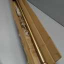 Heavy Duty Curtain Rods, 1 1/8 Inch Diameter Single Curtain Rod 36-72Inch(3-6ft) Extendable Length with End Caps Adjustable Modern Brackets-Warm Gold