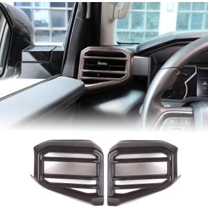 Aunginsy Car Center Console Side Air Conditioning Outlet Trim Cover Compatible with Toyota Tundra/Sequoia 2022-2025 2026, ABS Dashboard Side A/C Wind Vent Panel Decorative Frame Protector Accessories