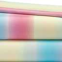 Heritage Kids 3-Piece Twin Sheet Set,Rainbow Ombre Print,Includes Fitted Sheet, Flat Sheet & Pillowcase, Soft Microfiber Bedding for Kids,Multicolor