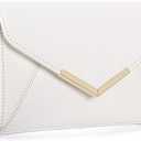 DEXMAY Women Envelope Clutch Faux Saffiano Leather Evening Handbag Foldover Clutch Bag Formal Dressy Purse