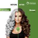 Brown Hair Dye Shampoo for 100% Gray Coverage - 3 IN 1 Hair Color Shampoo with Argan Oil & Ginseng, Ammonia & Paraben Free, Long Lasting Semi-Permanent Natural Color for Women & Men