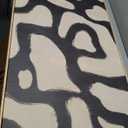 Framed Black and Beige Abstract Wall Art for Living Room, Extra Lagre Neutral Modern Painting Print, Mid Century Minimalist Canvas Artwork for Dining Room Bedroom Hallway Office Wall Decor, 30x60 Inch