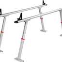 VEVOR Truck Rack, 19-34in Adjustable Height Ladder Rack for Truck, Aluminum 800 lbs Capacity with 8 Non-Drilling C-Clamps, Heavy Duty Truck Bed Rack Two-Bar Set for Kayak, Surfboard, Lumber, Ladder