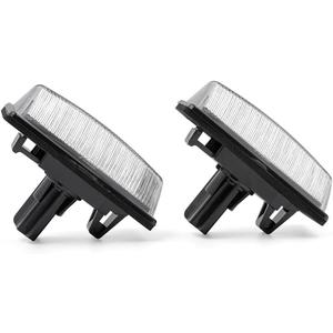LED License Plate Light Assembly for 2013-2018 Nissan Altima Pathfinder, 2014-2019 Nissan Sentra Versa Note, OEM Replacement 6000K Xenon White Error Free Led Tag Lights Kit
