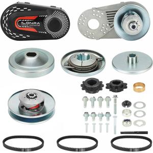 30 Series Torque Converter 2HP-7HP Go Kart Clutch Set 3/4" for 10T #40 41 420 and 12T #35 Chain 3*Drive Belts for 212CC Predator Replaces for Comet TAV2 219552A 219456A 217610A