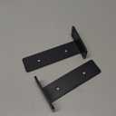 Heavy Duty Floating Shelf Brackets, 6-Inch, Hidden Shelves Hardware, Iron L Brackets, Rustic Industrial Black Metal Wall Shelving Supports, 6 Pack