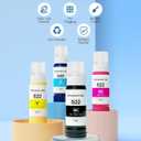 522 High Capacity Refill Ink Bottle Replacement for Epson Compatible 522 Ink Refill Bottle(Not Sublimation Ink)Use for ET-2803 ET-2800 ET-2720,4 Packs