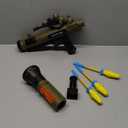 Toy Rocket Launcher, Rocket Gun with 3 Foam Rockets, Toy Rocket Barrel Launcher RPG Gun, with Sound, Vibration, LED Effects, Military Pretend Play Blaster Toy Gun (Dark Green)