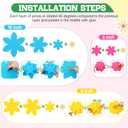 18 Pcs Mexican Paper Flowers Decor for Wall DIY Paper Fiesta Bulletin Board 3D Colorful Mexican Backdrop Decoration for Classroom Back to School Carnival and Holiday Party(Lotus-Shaped,Rainbow)