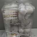 SHareconn 100pcs Christmas Tree Decorations Ornaments Set, Shatterproof Plastic Baubles Decorative Balls for Xmas Tree Decor Holiday Wedding Party, White