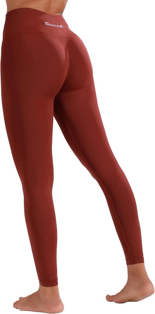 Sunzel Scrunch Butt Lifting Leggings for Women High Waisted Seamless Workout Leggings Gym Yoga Pants (Red, M)
