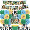 Cartoon Truck birthday party supplies, including cake topper, cupcake toppers, Banner, Latex Balloons,It is very suitable for boy's and girl Cartoon Truck Themed birthday party supplies.