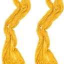 Garneck 2pcs Boho Wedding Table Runner Elegant Gauze Table Decor for Rustic Parties Banquets and Home Decoration Mustard Tablecloths for Romantic Atmosphere (Yellow)