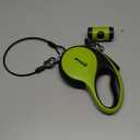 Pecute Retractable Dog Leash with Chew Proof Cable - 18,2 ft Heavy Duty Retractable Pet Leash with Dispenser and Poop Bags, Anti-Slip Handle, Reflective Leashes for Small Medium Dog Up to 66 lbs