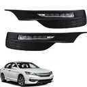 WFLNHB Left and Right Fog Lights Repalcement for Accord Sedan 4Dr 2016 2017 Fog Lamp Clear Lens with Wiring Kit 33950-T2A-A21 33900-T2A-A21