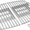Stainless Steel Cooking Grates for Weber Q100/Q1000 Series, for Q100 Q120 Q140 Q1000 Q1200 Q1400, Replacement BBQ Grill Grate Set (2-Pack) with Grate Clips