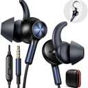 APETOO Wired Ear Buds Sport in-Ear Headphones w/Anti Fall/Hurt Wingtips, Mute Mic, Pure Stereo Bass, Noise Isolating Aux 3.5mm Earbuds for Running/iPhone/Samsung/Android/Laptop/PC/School/Small Ear