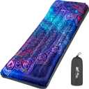pickyNproud Camping Sleeping Pad Extra Thick 5 Inch Inflatable Camping Pad with Pillow Sleeping Mat Built-in Foot Pump Portable Lightweight Camping Air Mattress for Backpacking Hiking Tent