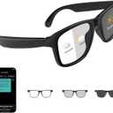 Translation Glasses Ai Smart Glasses for Women Men Bluetooth with Chat GPT 164 Language Color-Change Lens Clear Headphone with Speaker Sunglasses forTravel Meeting Trade Business
