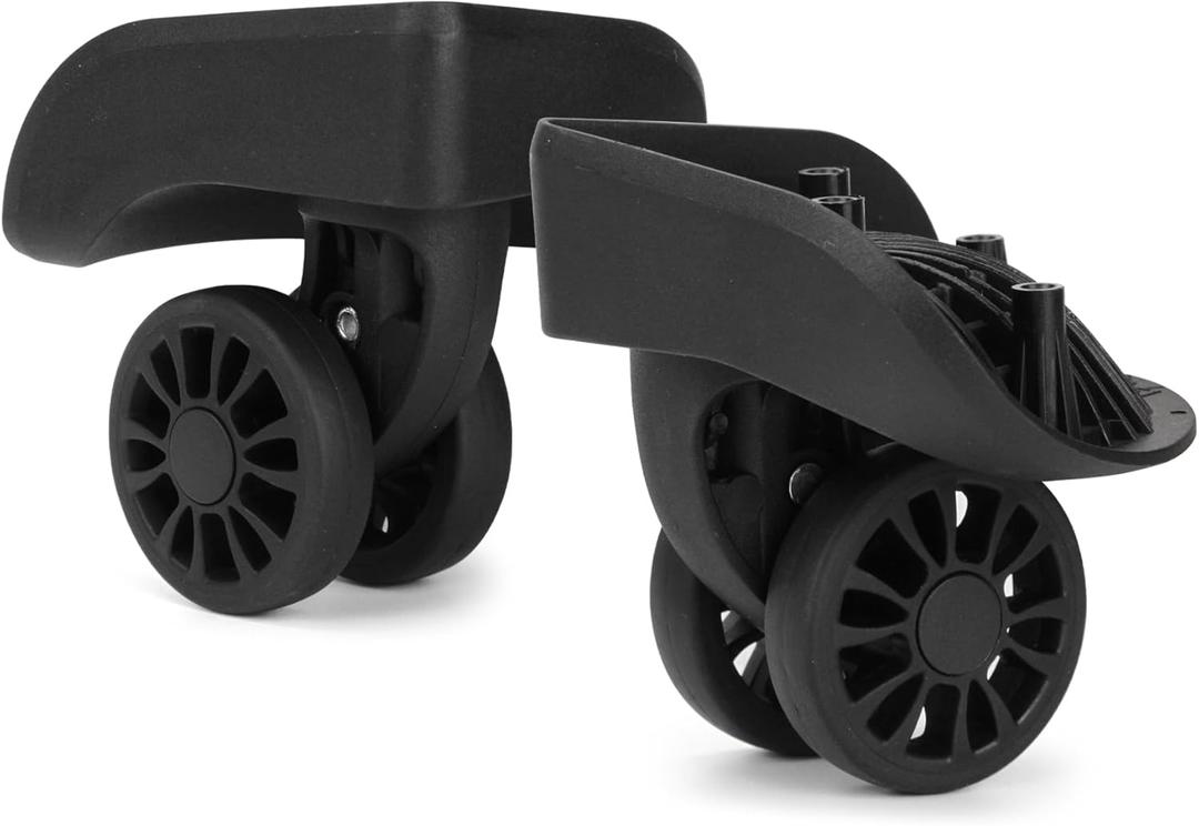 2-Pcs Luggage Wheel Replacement, Spinner 360 Degree Wheels for Travel, Mute Wheels for DIY Repair (Black-A2)