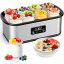 Yogurt Maker with Adjustable 48H Time & Temp Control, Digital Yogurt Maker Machine with 8×6oz Glass Jars, Make Healthy Yogurt for Family, Pecfcet Gifts for Friends