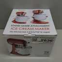 Ezato Ice Cream Maker Attachment for KitchenAid, Fits KitchenAid 4.5/5QT & 6QT Mixers, Frozen Ice Cream & Sorbet Gelato Maker, 2 Quart, White