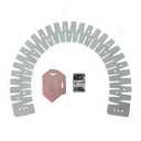 2 x Magnetic Seam Guide and Flex Silicone Hemmer with Needles for Sewing Machine, Multifunctional Polygonal Hemmer Guide with Scale, Universal Sewing Quilting Supplies Accessories Tools (PINK)