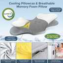 beslovo Cervical Neck Pillow for Pain Relief, Ergonomic Side Sleeper Pillow for Sleeping, Orthopedic Neck Support Contour Memory Foam Pillow for Side Back Stomach Sleepers, Ideal for Office Travel