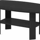 Furinno Simple Design Coffee Table, Espresso
Small Side Table wih Open Shelf, Tabletop with Soft Edges, for Living Room, Home Office