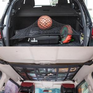 Car Ceiling Cargo Net 31.5"x21.6" - Mesh Roof Storage Organizer for Vehicle Travel - SUV Truck Van Camping Gear Holder - Road Trip Essentials - Living in Car Accessories